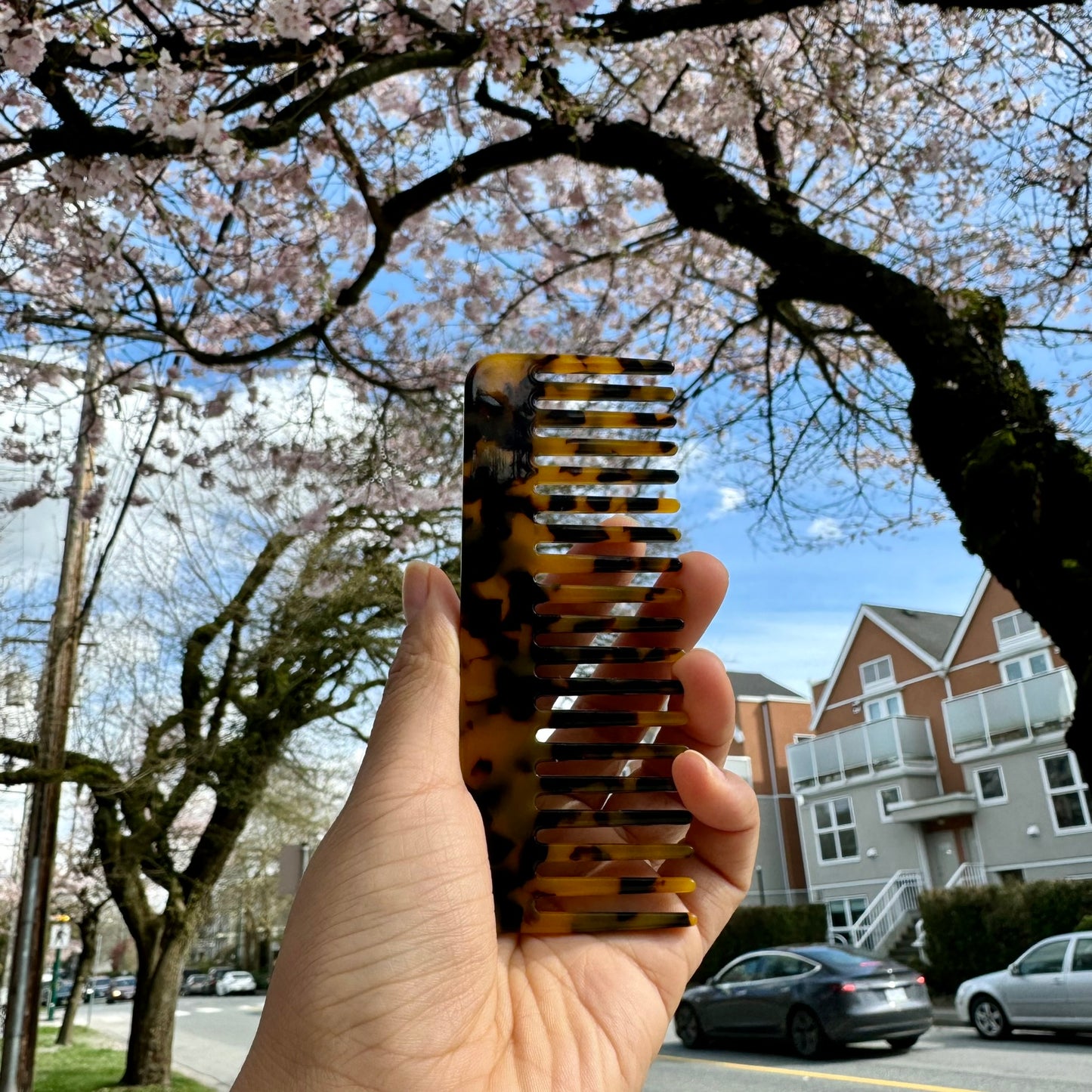 BROWN TORTOISE HAIR COMB